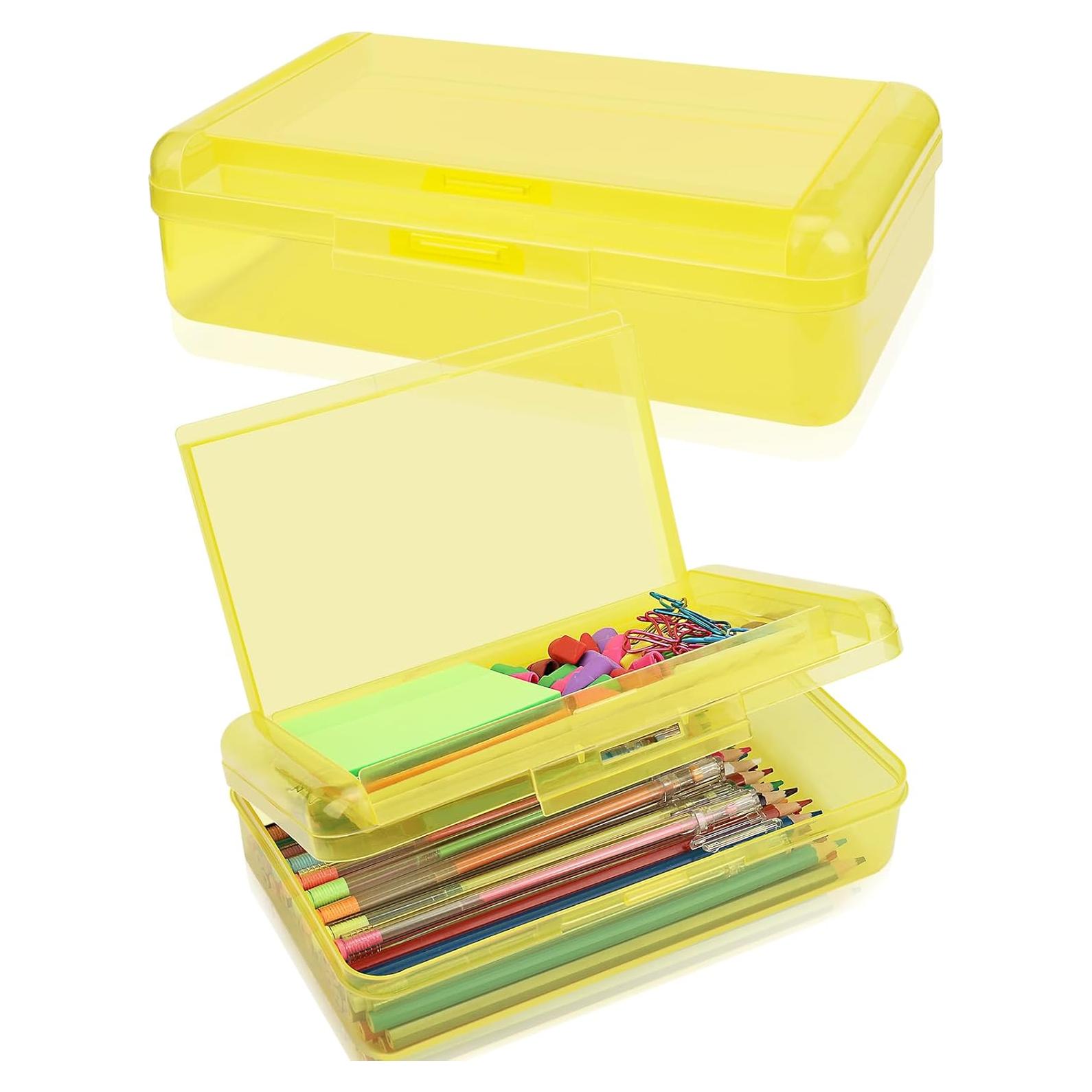 Estuche de Lápices SFLHHDM Amarillo Doble Capa 20.8x11.7cm