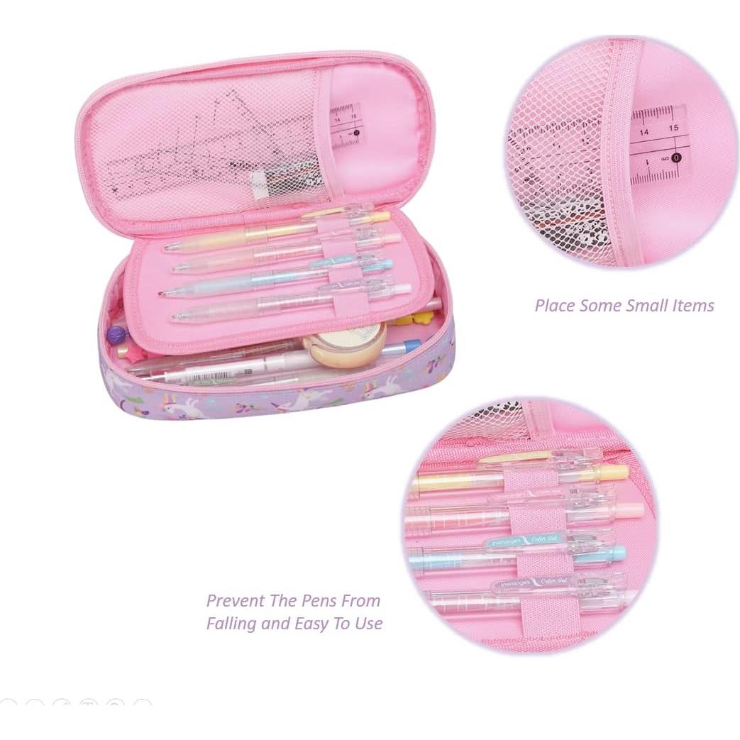 Estuche de Lápices ELIOELIO Unicornio Púrpura 21.3x7.6cm