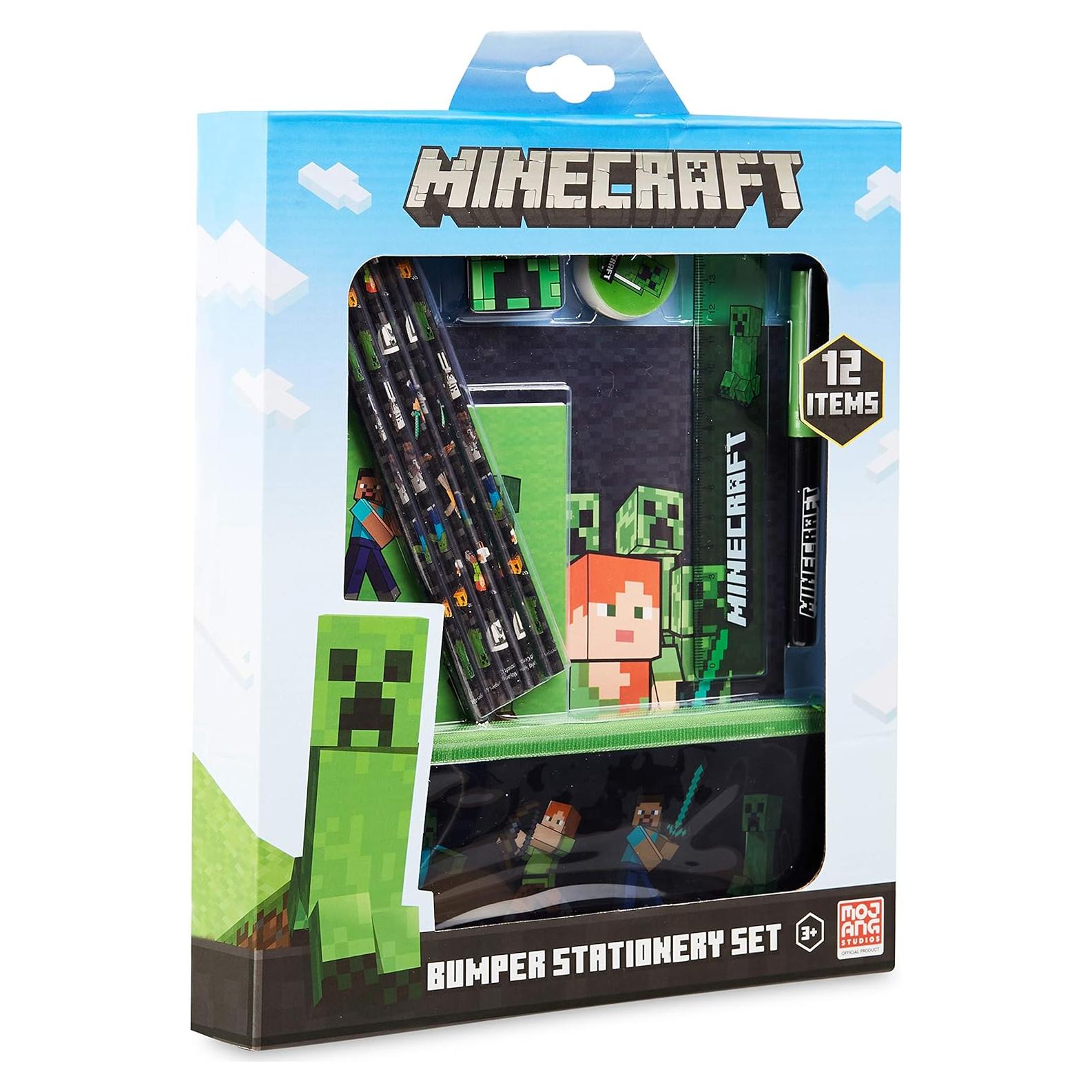 Set de papelería Minecraft con estuche y suministros escolares