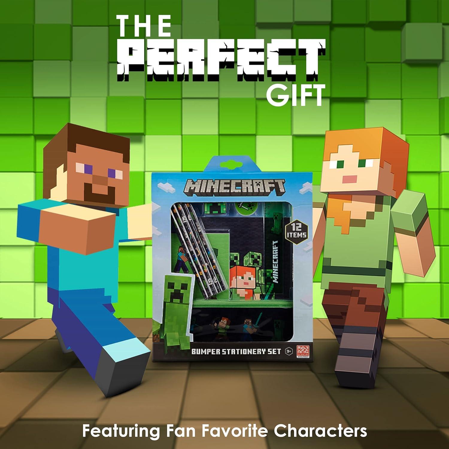 Set de papelería Minecraft con estuche y suministros escolares