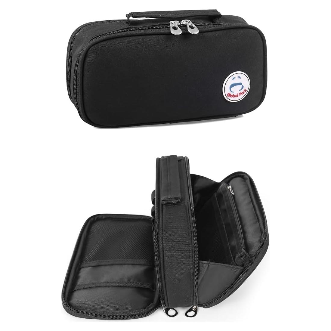 Estuche de Lápices Grande Negro Organizador de Escritorio