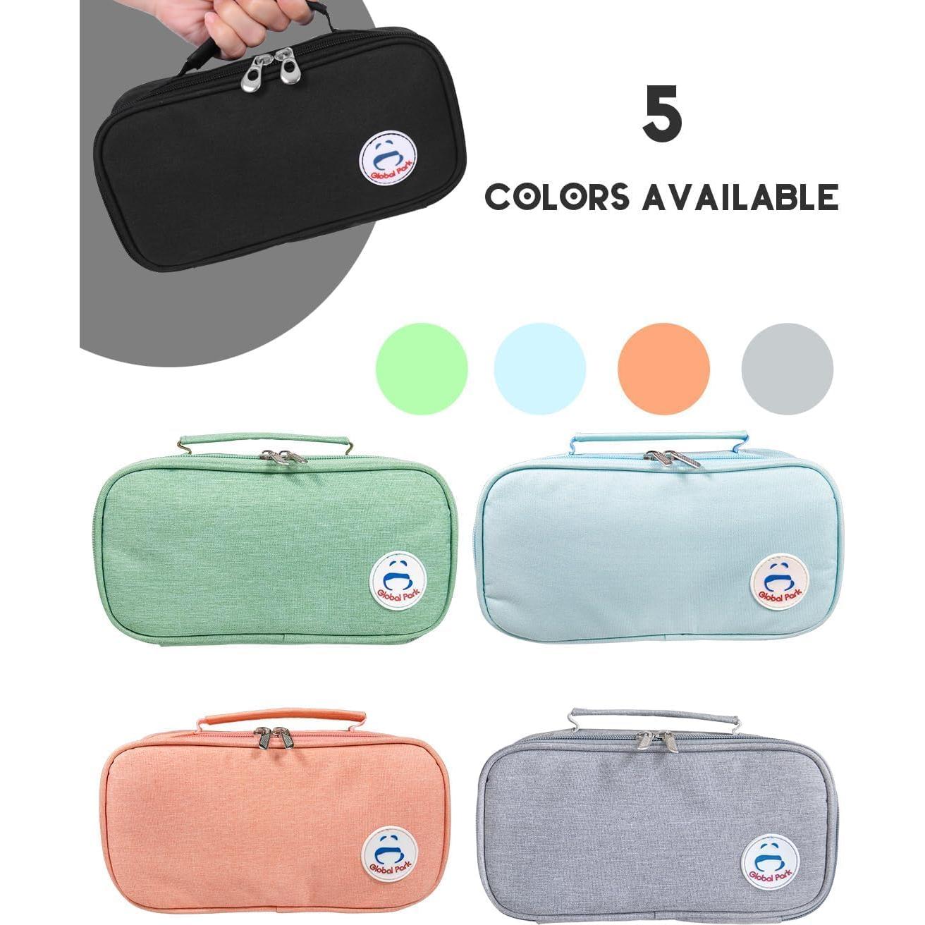 Estuche de Lápices Grande Negro Organizador de Escritorio