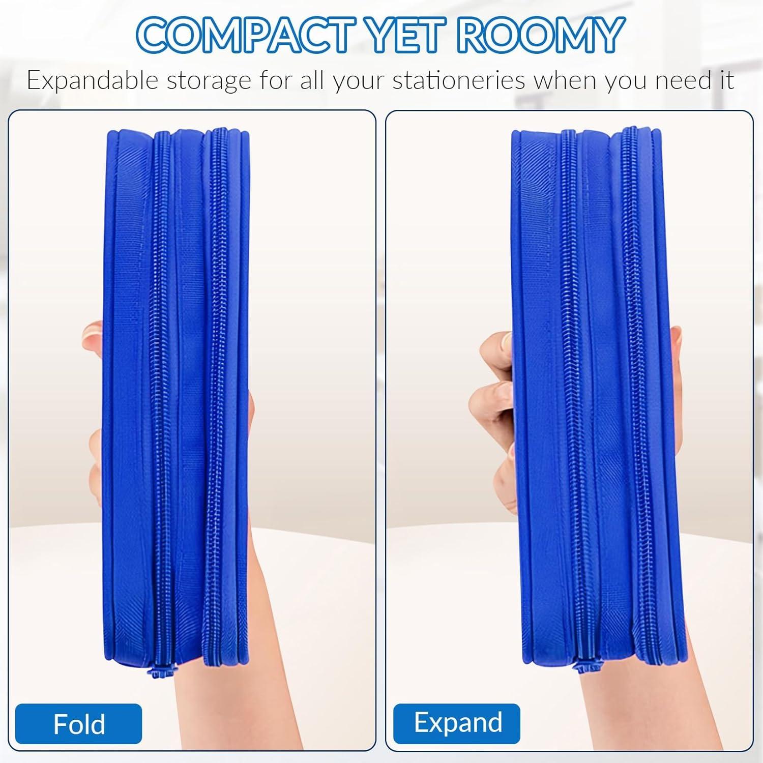 Large Pencil Case for Boys - Soccer Boys Pencil Pouch with Zipper Compartments - Big Capacity Pen Box Pen Bag Organizer with Keychain for Kids Teens School