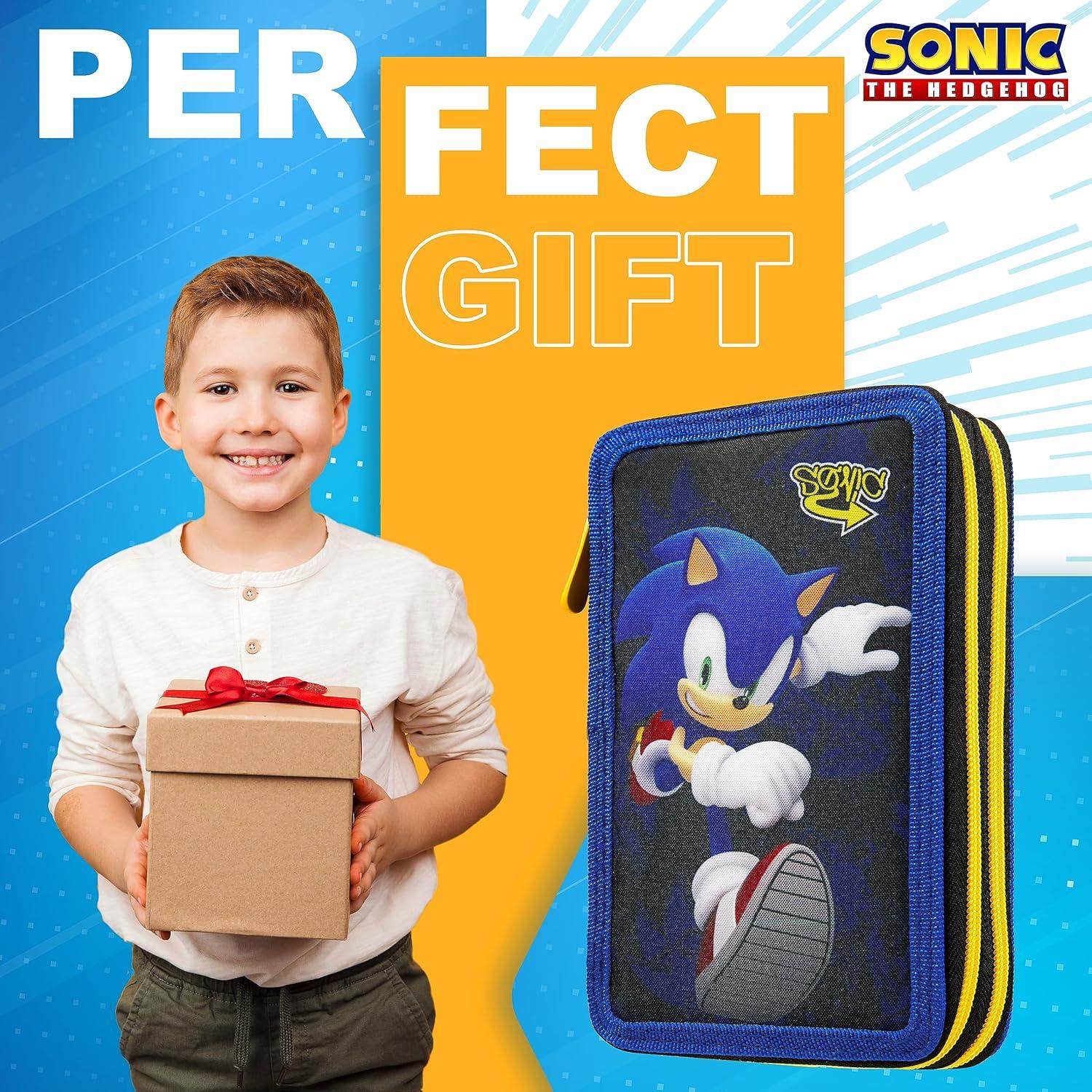 Estuche de Lápices Sonic The Hedgehog para Niños - Set Escolar