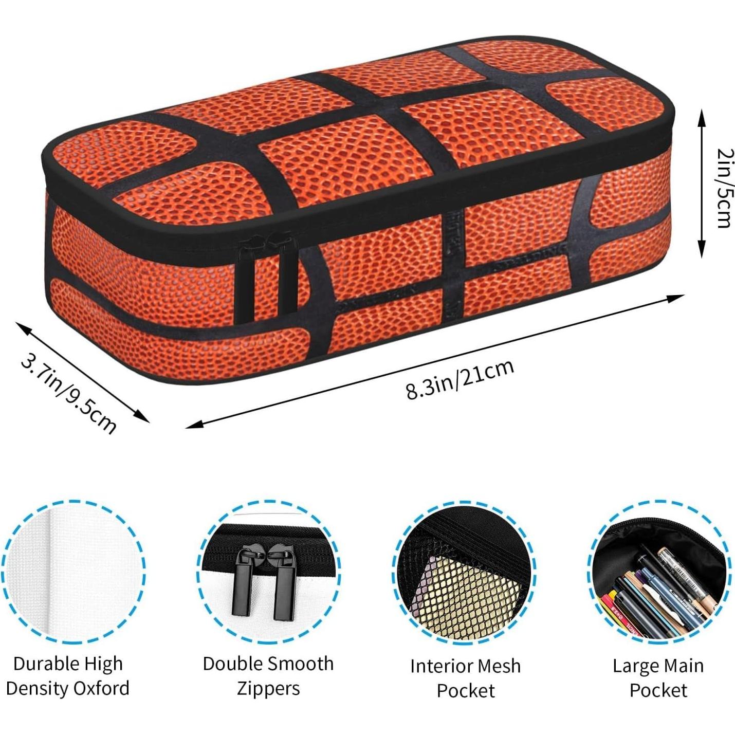 Estuche de Lápices Baloncesto PAUSEBOLL 21.1x9.9cm Doble Cierre