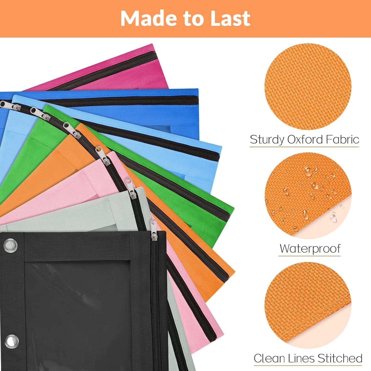 Estuche de Lápices Sooetz Azul y Naranja para Carpeta 3 Anillas