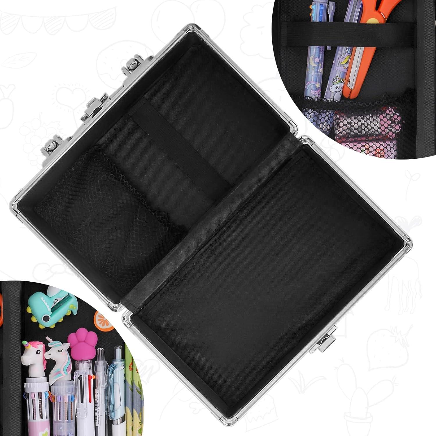 Caja de Lápices JYPS Unicornio Rosa con Cerradura y Asa 21.8x7.6x13cm