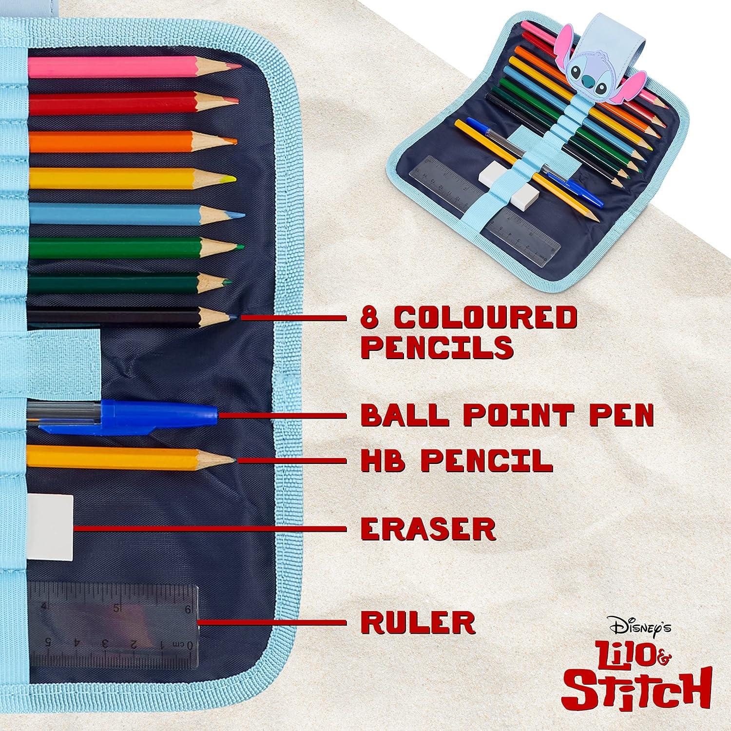 Estuche de Lápices Disney Stitch con Suministros de Papelería
