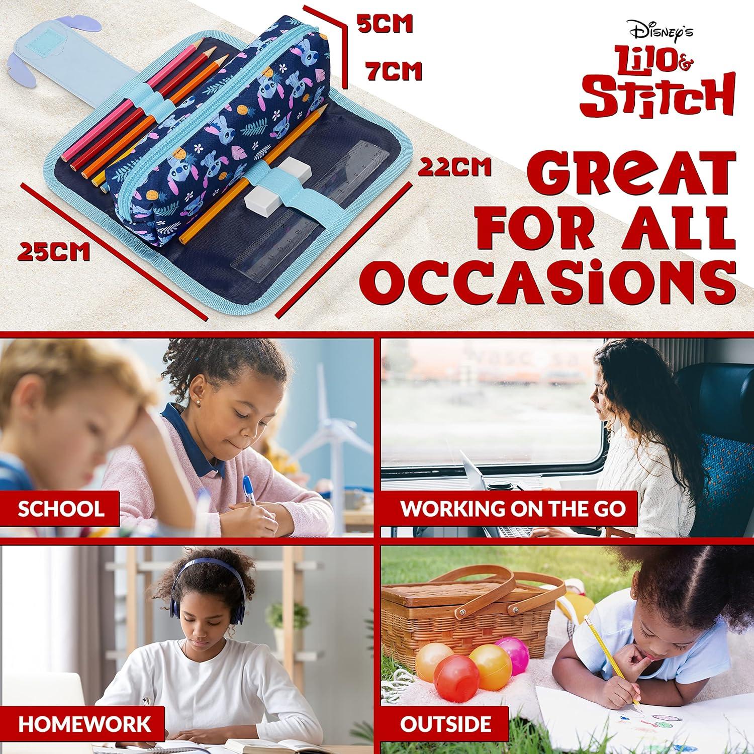 Estuche de Lápices Disney Stitch con Suministros de Papelería