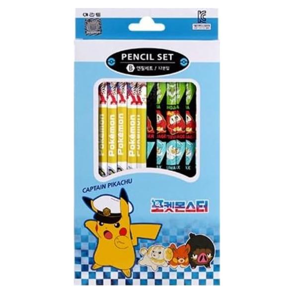 Lápices de Madera Pikachu Hexagonales B - 12 Piezas