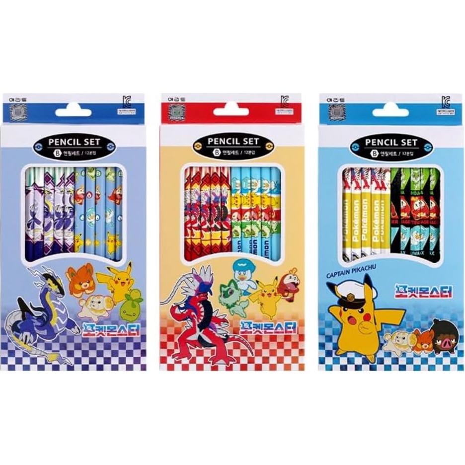 Lápices de Madera Pikachu Hexagonales B - 12 Piezas