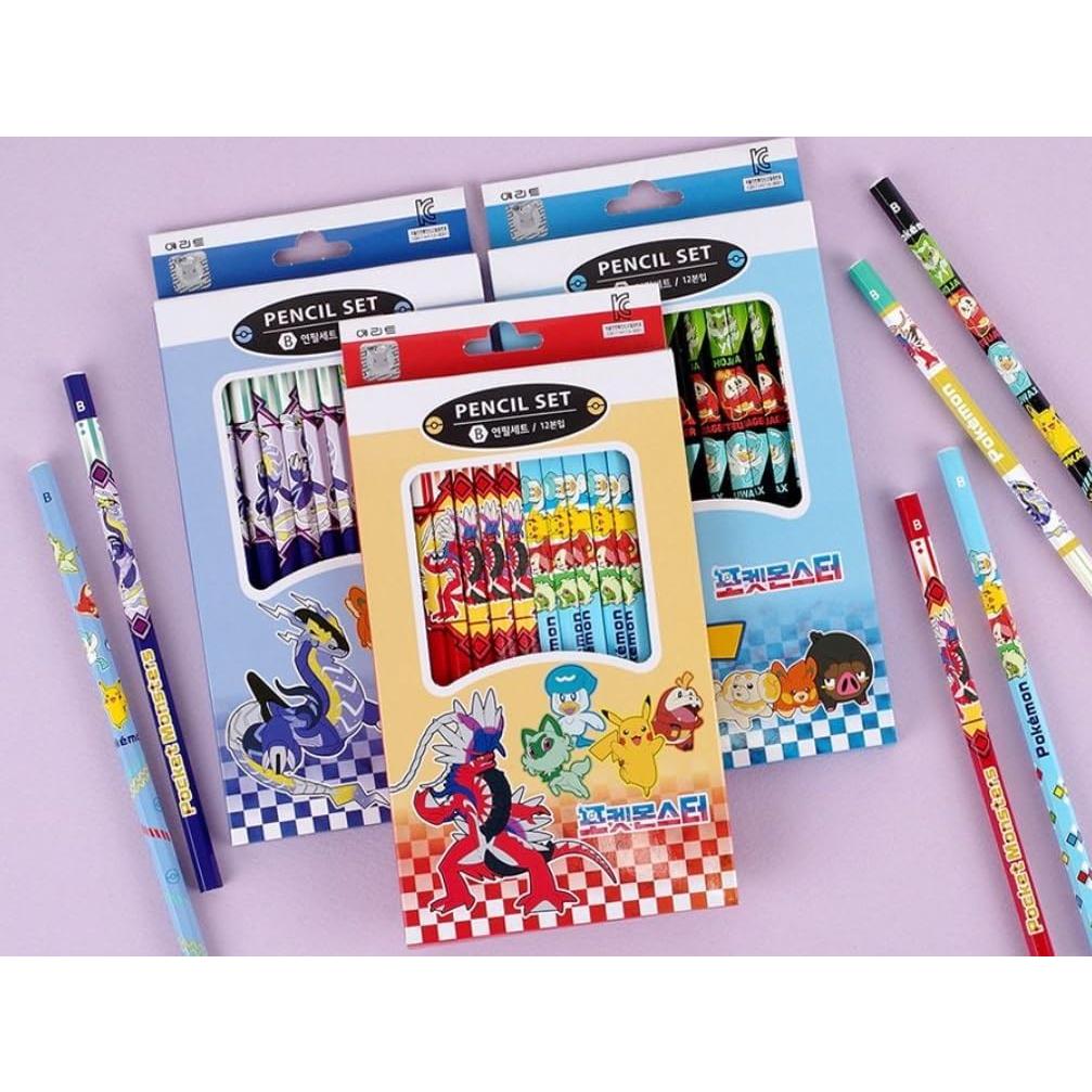 Lápices de Madera Pikachu Hexagonales B - 12 Piezas