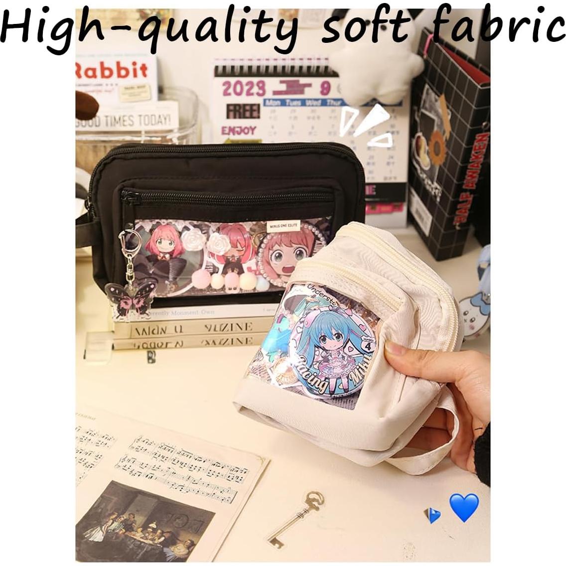 Estuche de Lápices Anime ITA con Inserto Transparente Negro