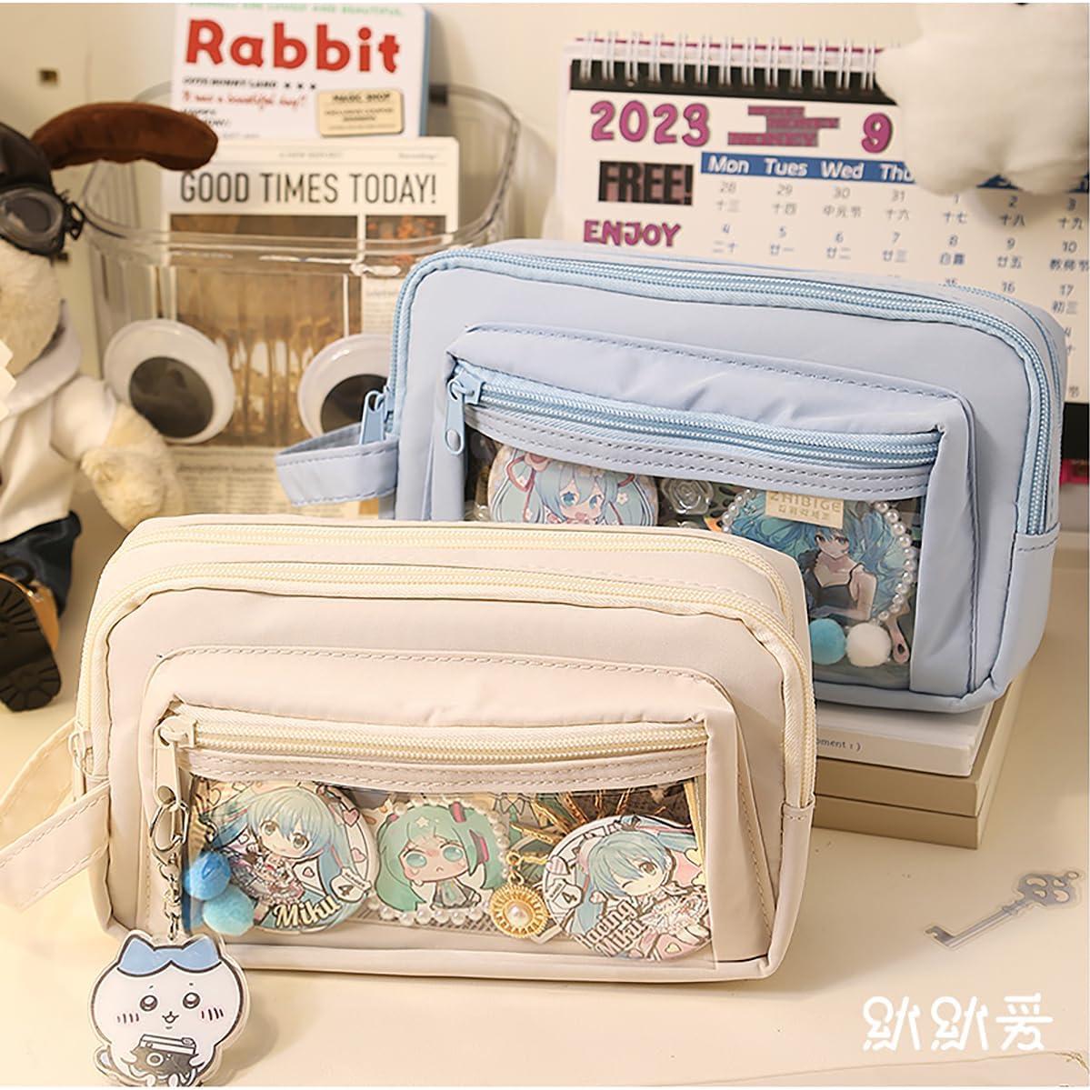 Estuche de Lápices Anime ITA con Inserto Transparente Negro