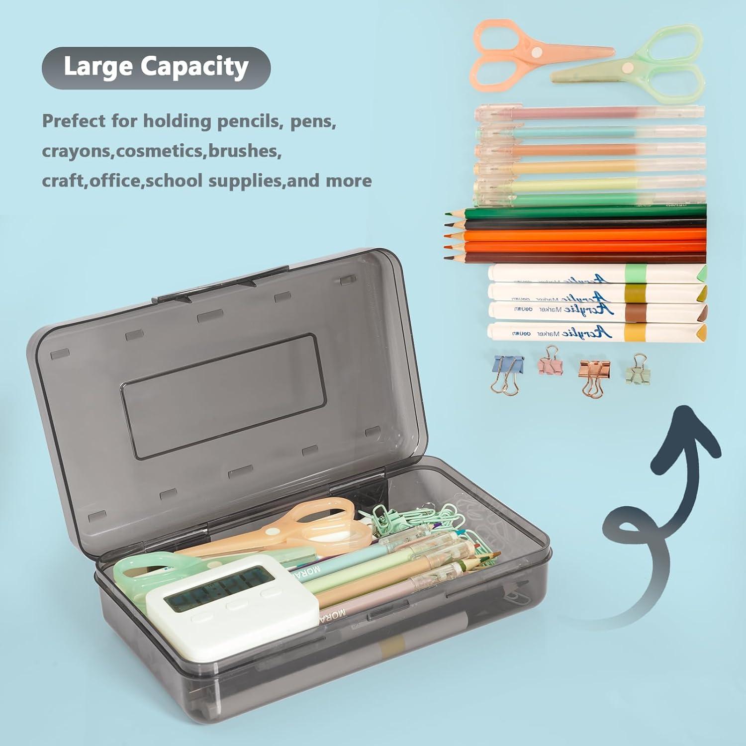 Estuche de Lápices DANRONG 21x11.7x5.8cm Plástico Gris