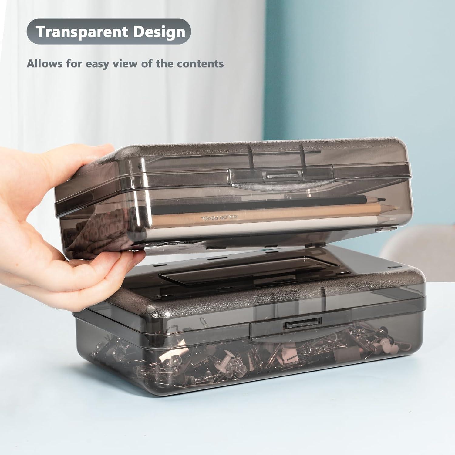 Estuche de Lápices DANRONG 21x11.7x5.8cm Plástico Gris