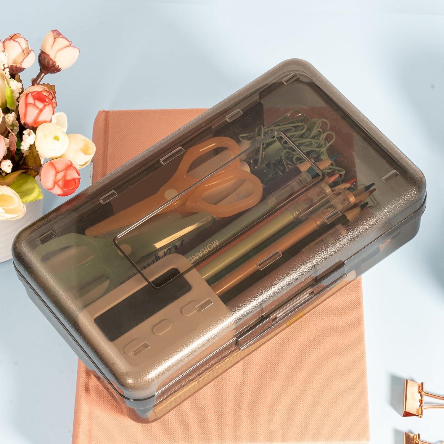 Estuche de Lápices DANRONG 21x11.7x5.8cm Plástico Gris