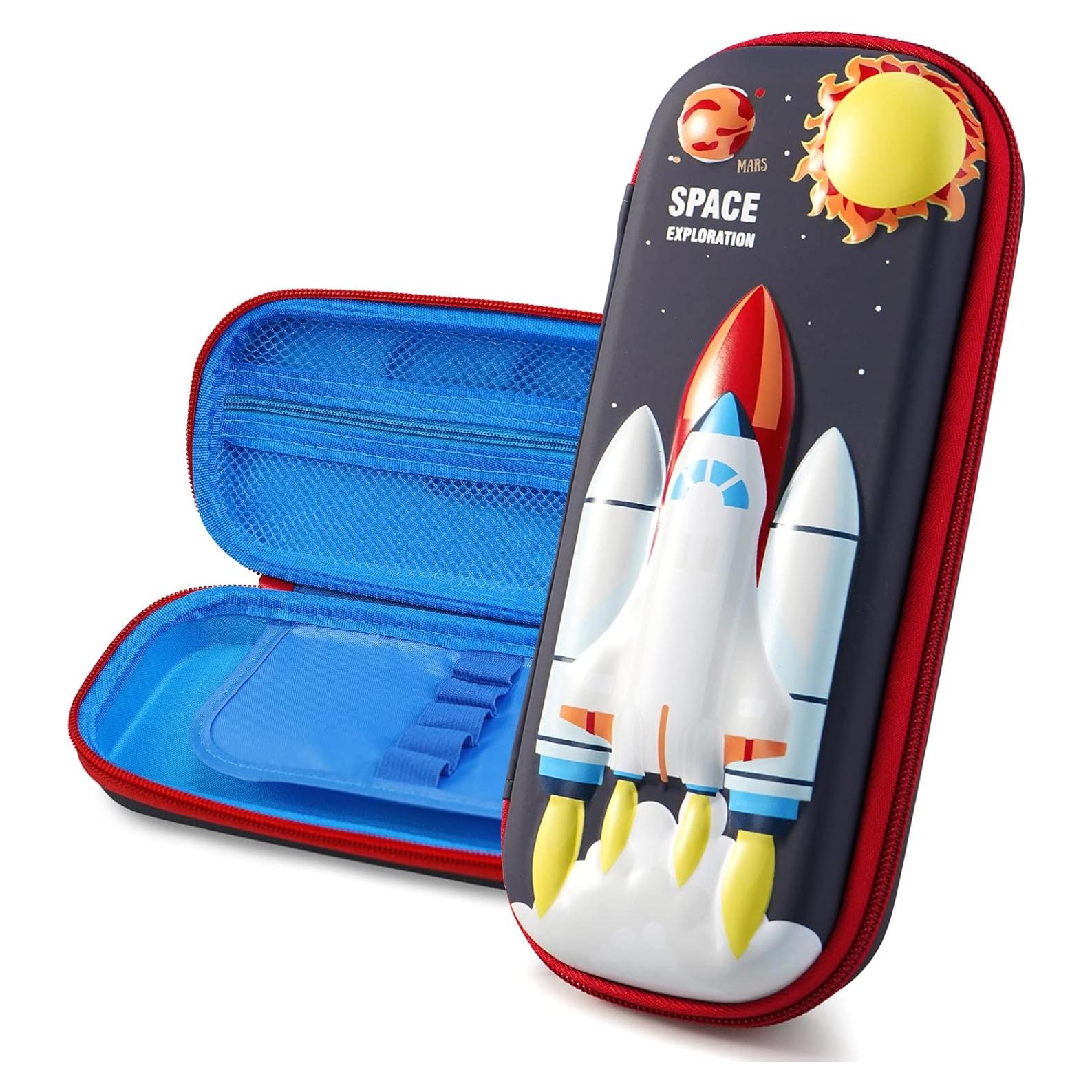 Estuche de lápices 3D FEWOFJ Transbordador Espacial 22.86x10.67cm