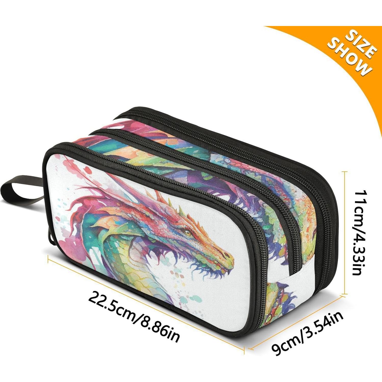 Estuche de Lápices BOENLE Dragón Acuarela 22.5x9x11cm