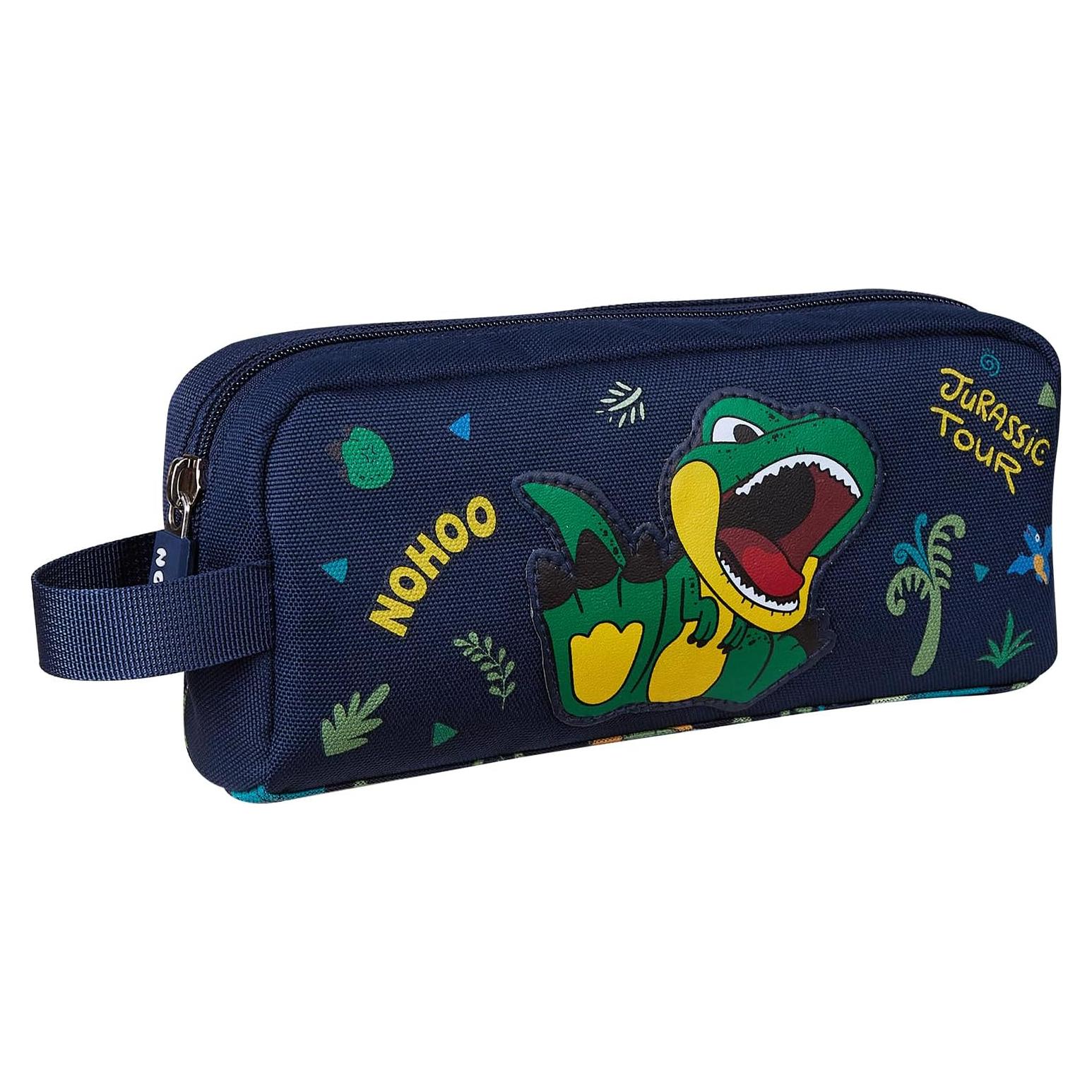 Estuche de Lápices NOHOO Dinosaurios 21x11 cm Cremallera
