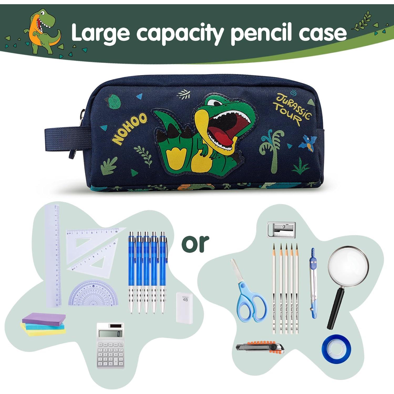 Estuche de Lápices NOHOO Dinosaurios 21x11 cm Cremallera