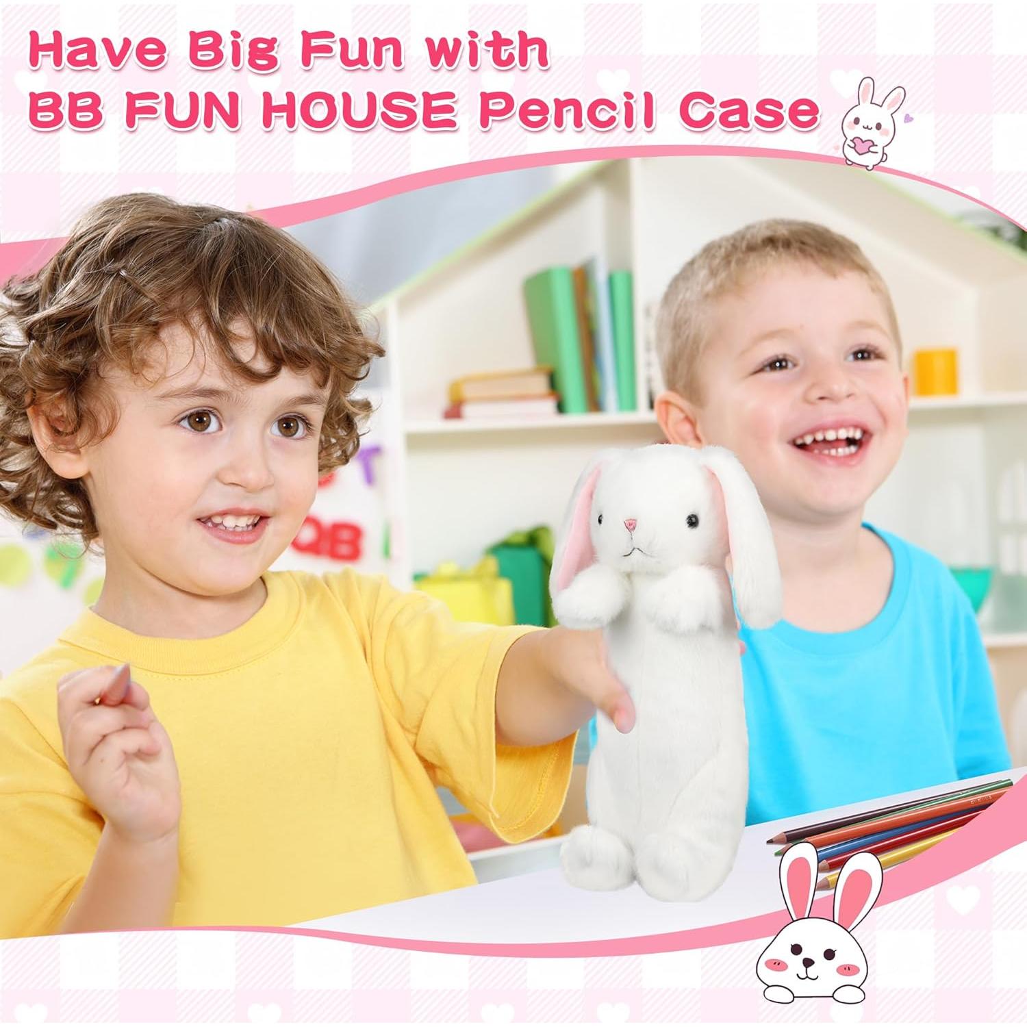 Estuche de Lápices de Peluche Conejo BB FUNHOUSE 32x17.8 cm