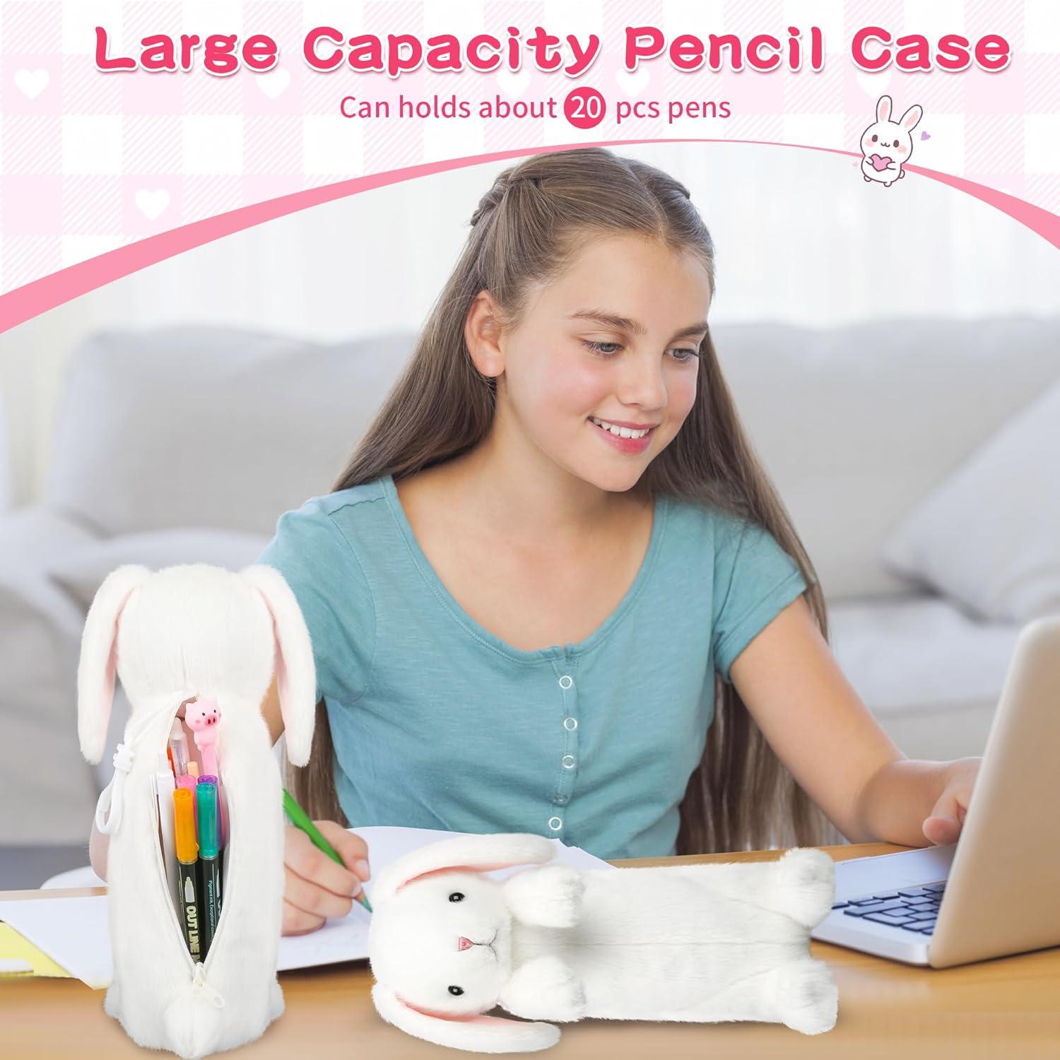 Estuche de Lápices de Peluche Conejo BB FUNHOUSE 32x17.8 cm