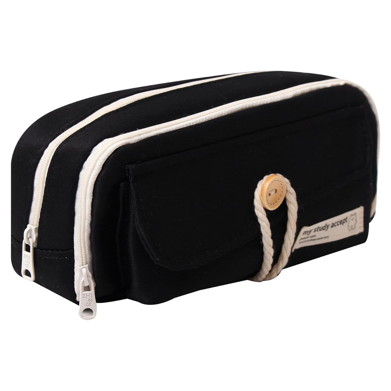 Estuche de Lápices Grande Grurun Negro 21.1x11.2x7.5 cm