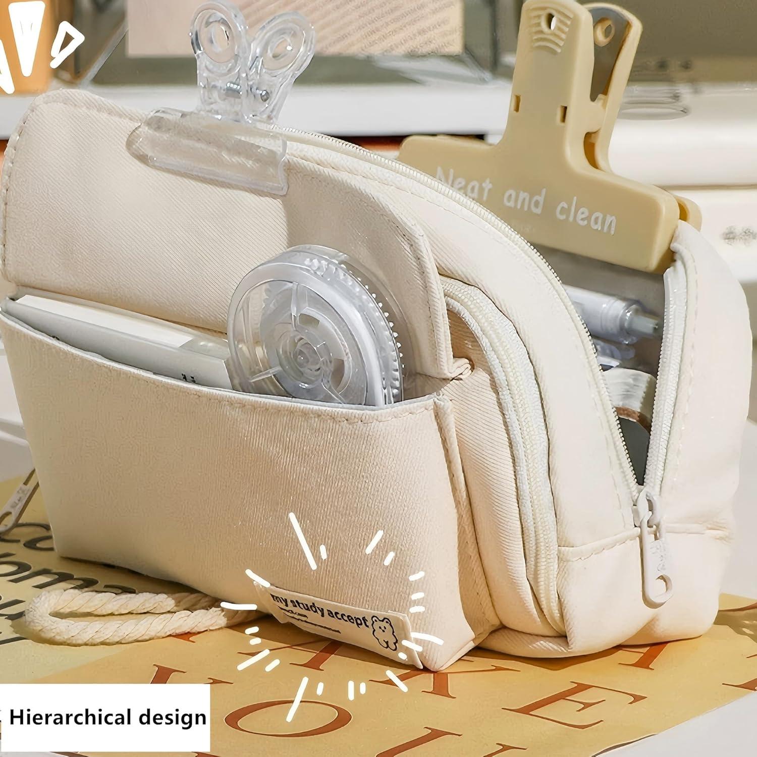 Estuche de Lápices Grande Grurun Negro 21.1x11.2x7.5 cm