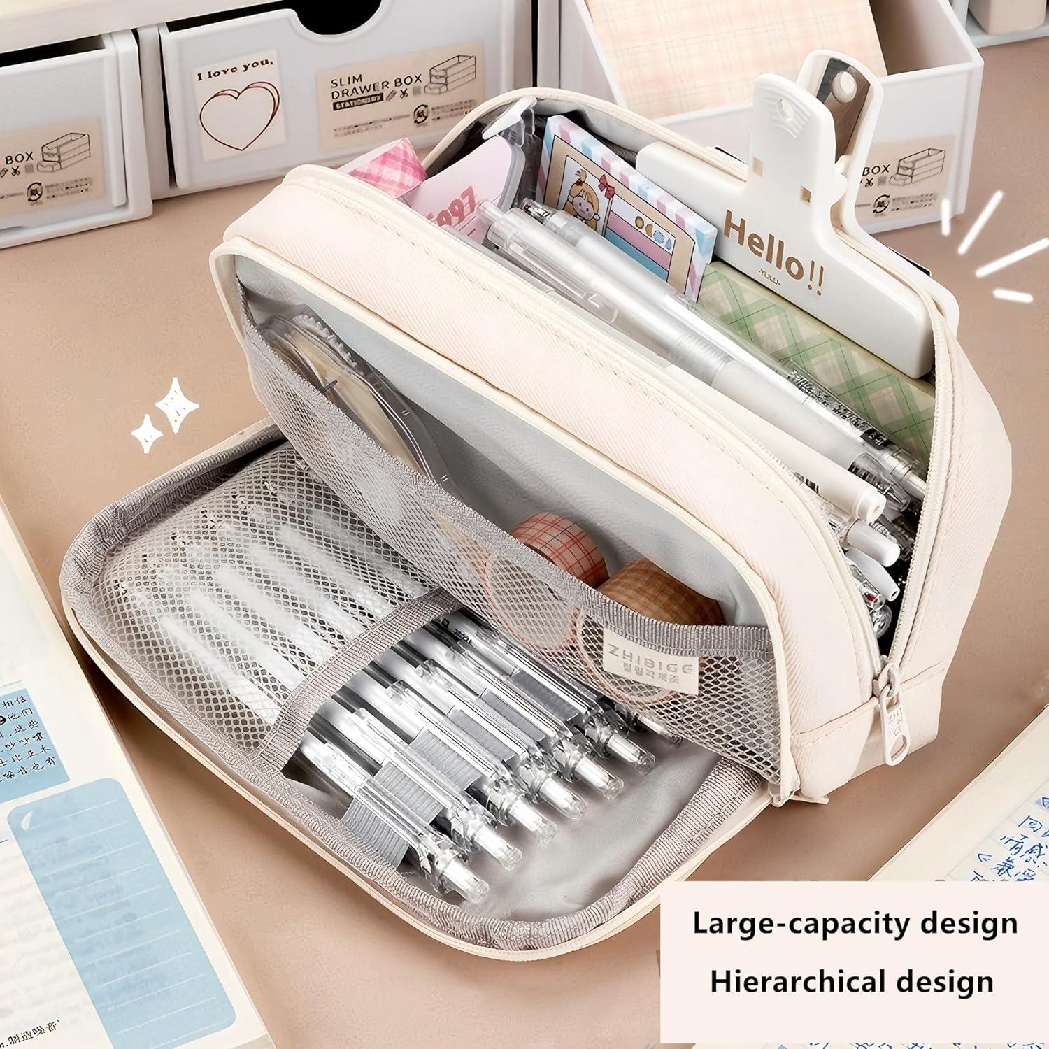 Estuche de Lápices Grande Grurun Negro 21.1x11.2x7.5 cm