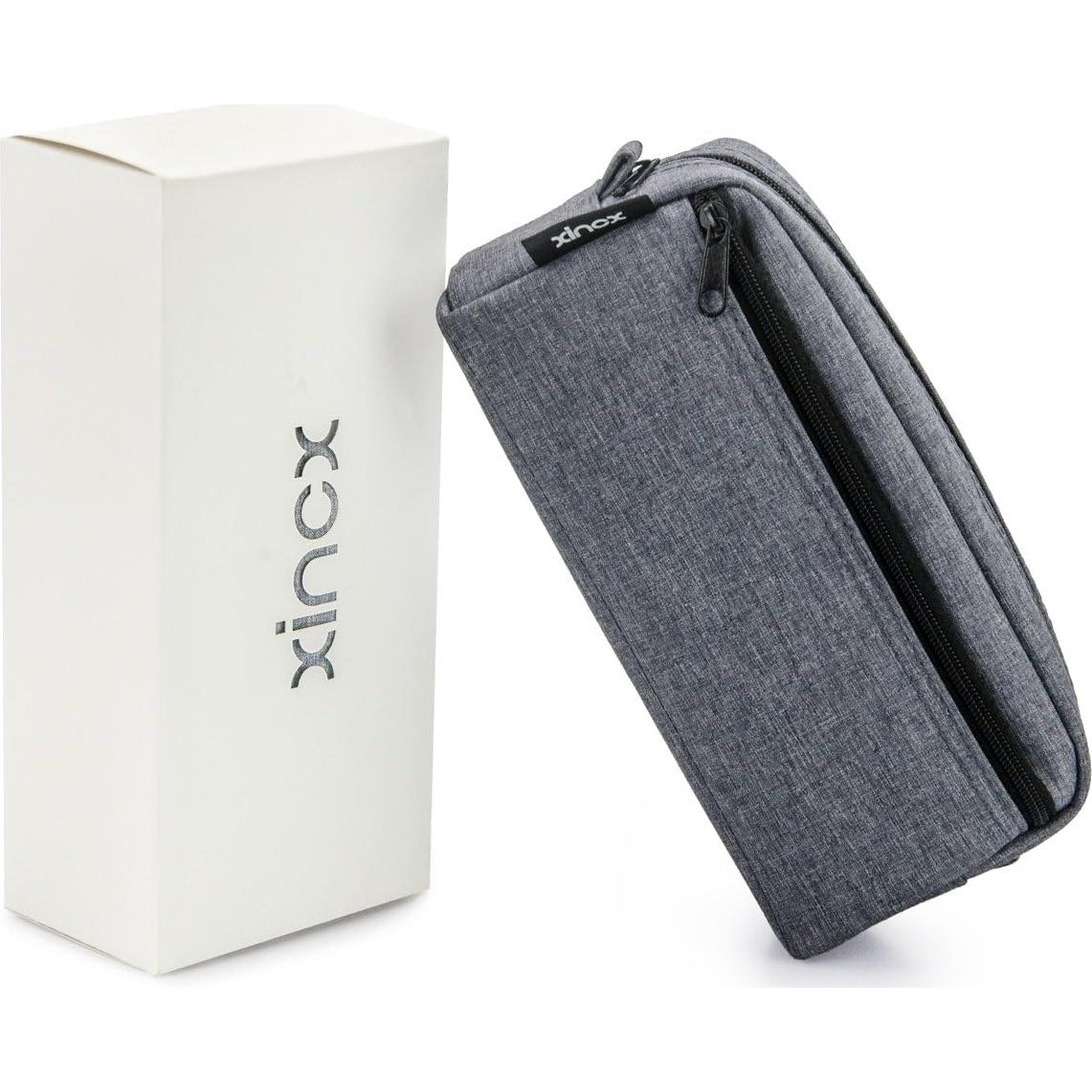 Estuche de Lápices xincx Gris Oscuro Gran Capacidad 20x6.3 cm