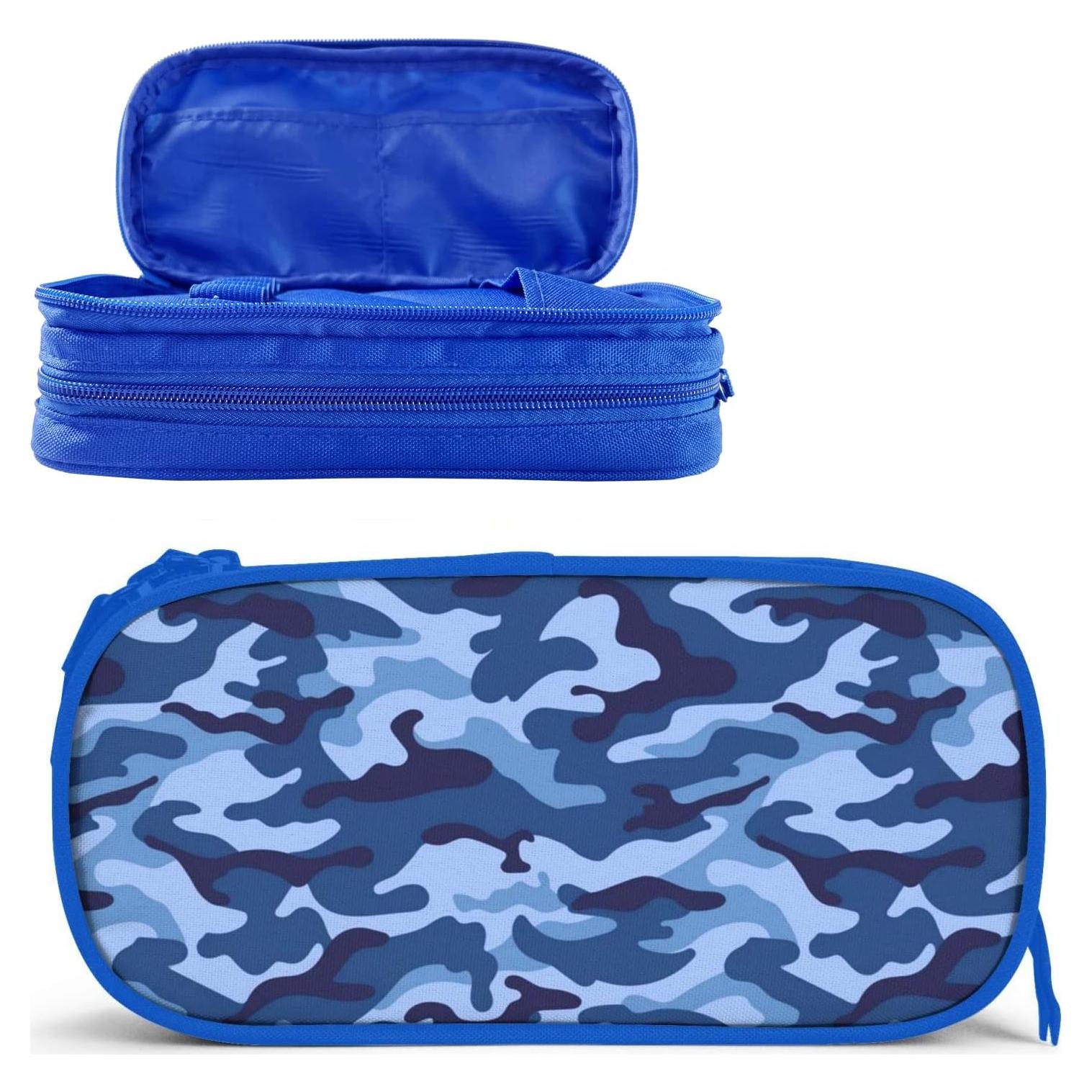 Estuche de Lápices OWCRNEF Azul Marino Doble Compartimento