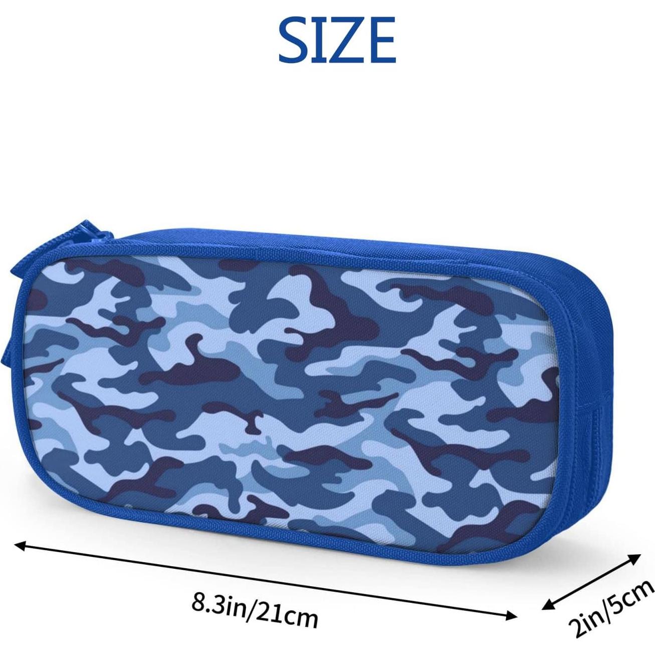 Estuche de Lápices OWCRNEF Azul Marino Doble Compartimento