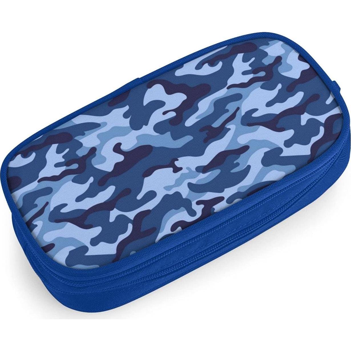 Estuche de Lápices OWCRNEF Azul Marino Doble Compartimento