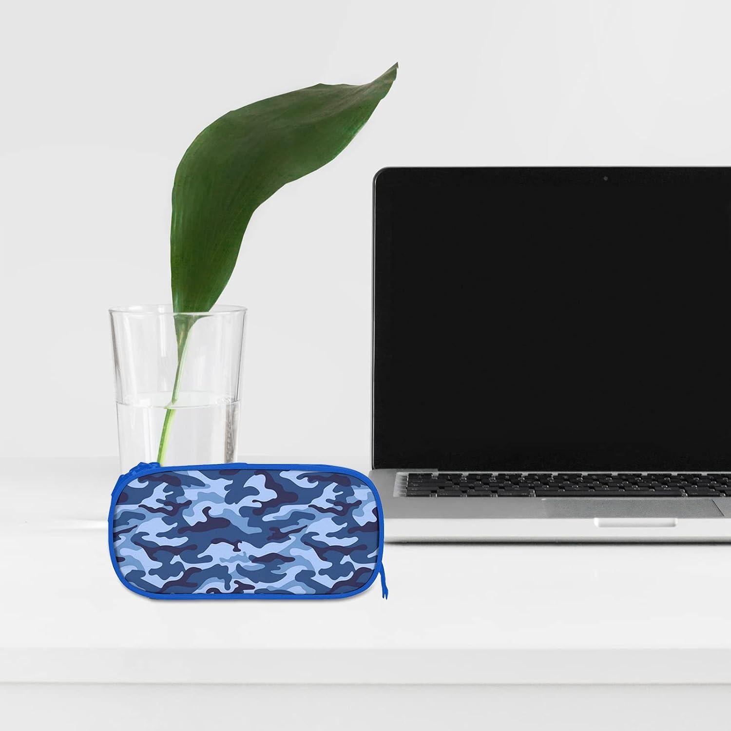 Estuche de Lápices OWCRNEF Azul Marino Doble Compartimento