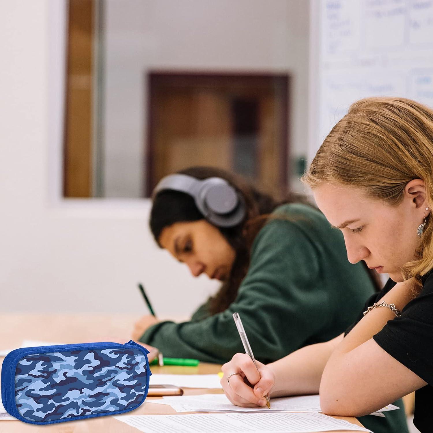 Estuche de Lápices OWCRNEF Azul Marino Doble Compartimento