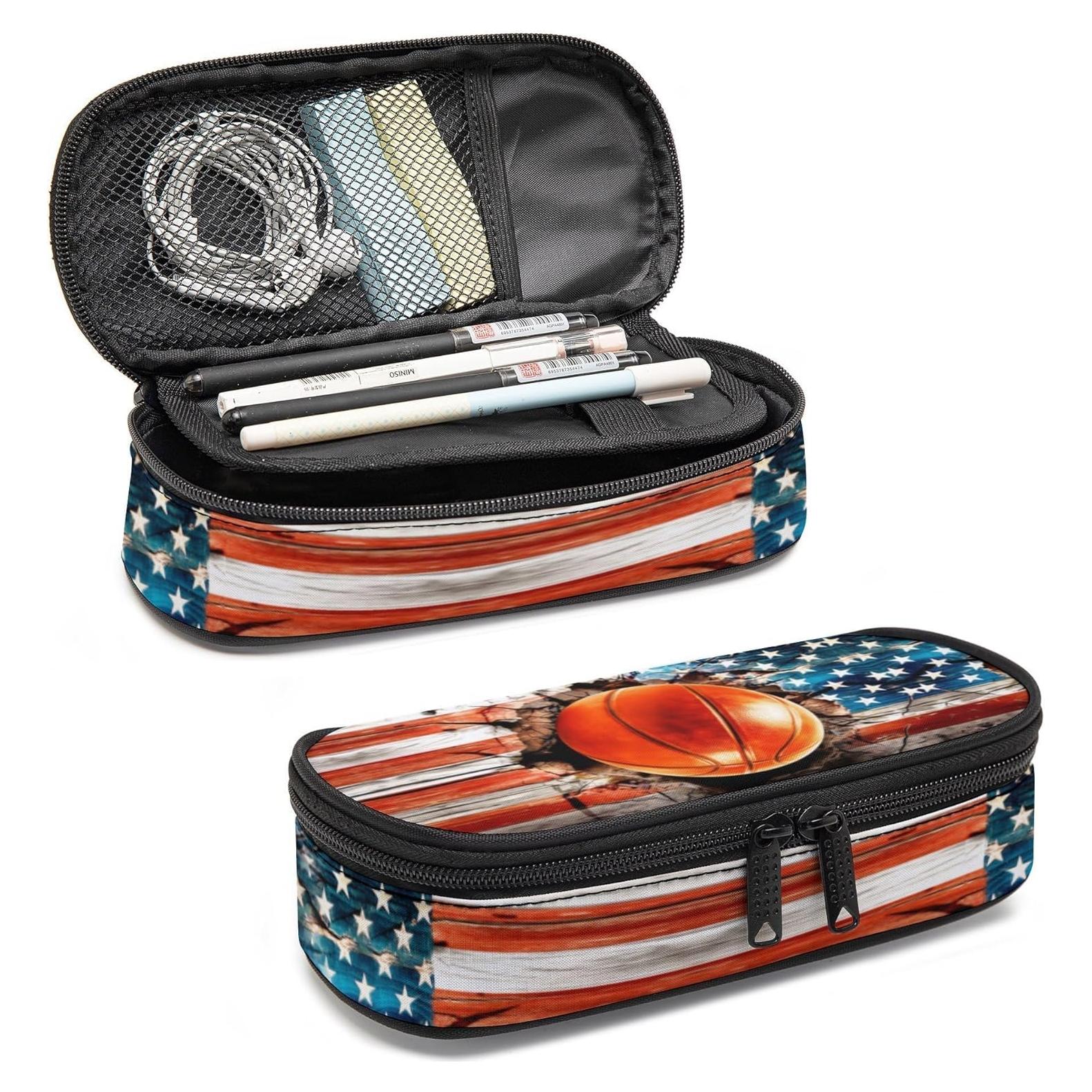 Estuche de Lápices Scovotec Banderas Americanas 22.1x10.9cm