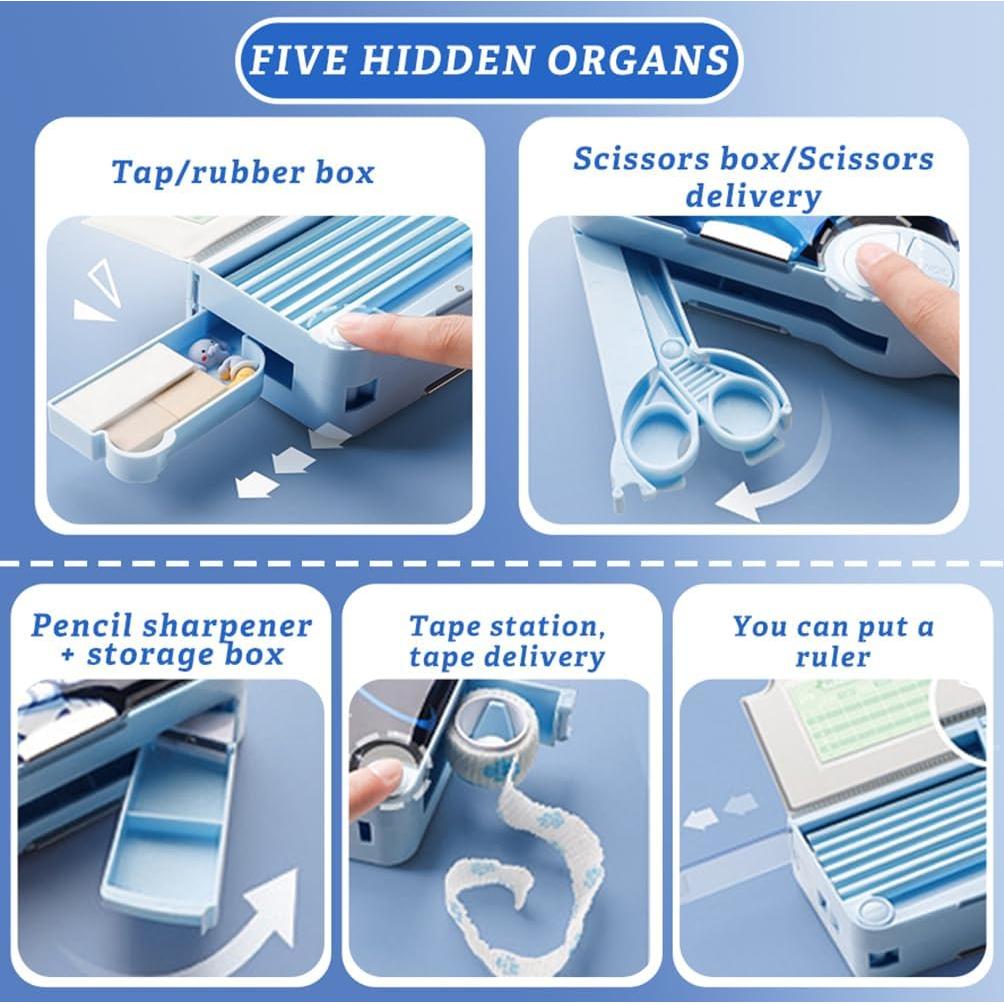 Estuche de lápices multifuncional FEWOFJ Nave Espacial 24.99x9.00cm