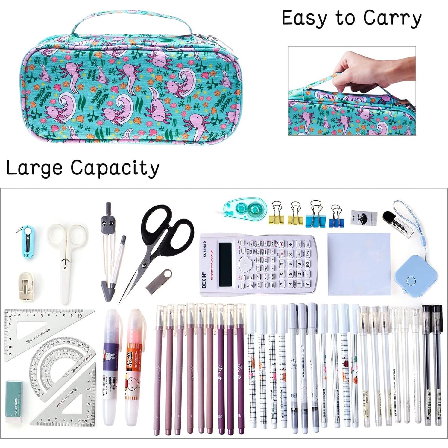 Estuche de Lápices LParkin Axolotl 24x11x7.6 cm Multiusos