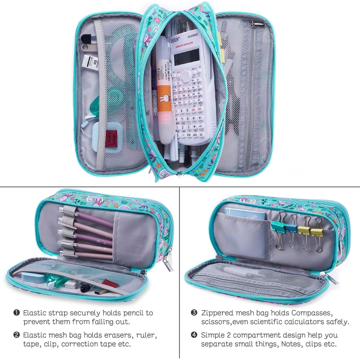 Estuche de Lápices LParkin Axolotl 24x11x7.6 cm Multiusos