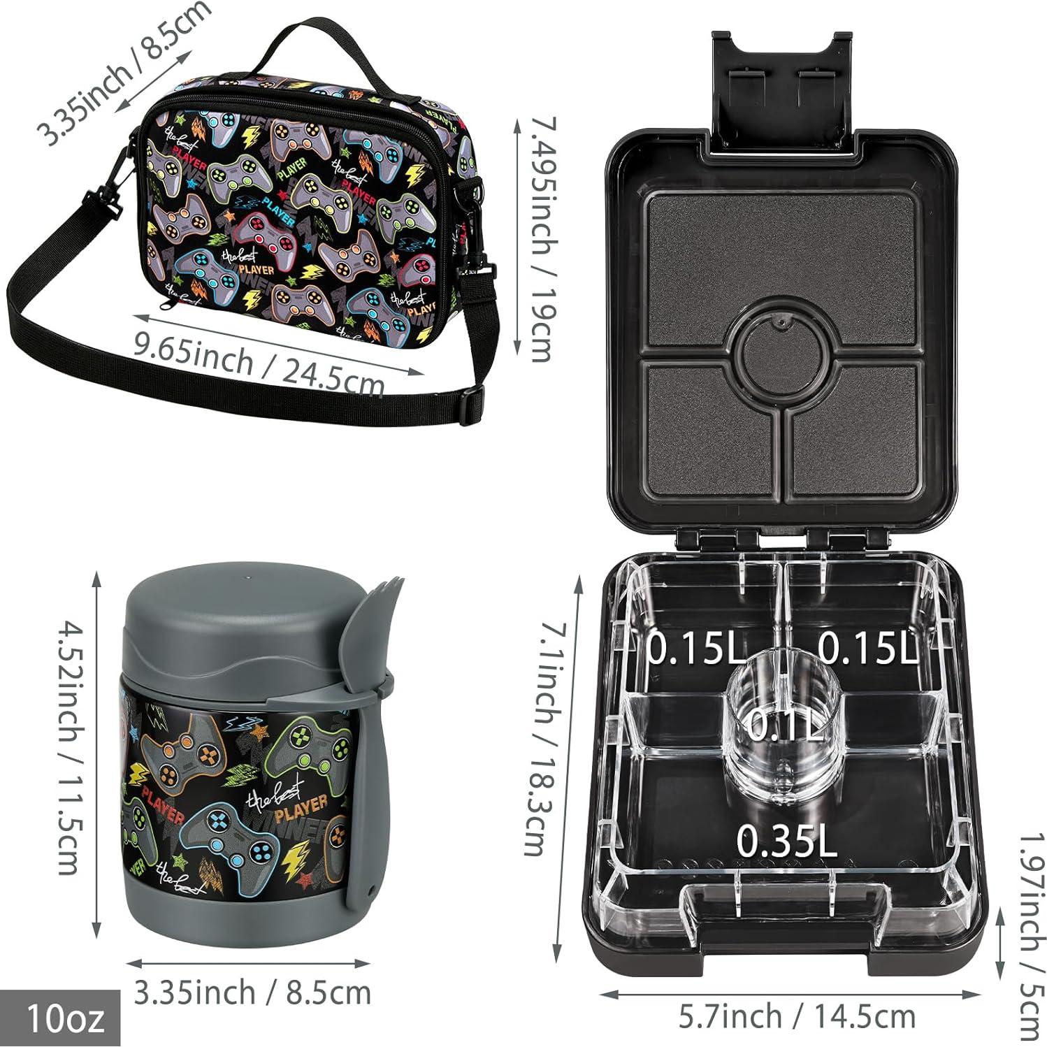 Juego de Caja de Almuerzo Bento Howeemo con Termo 300ml