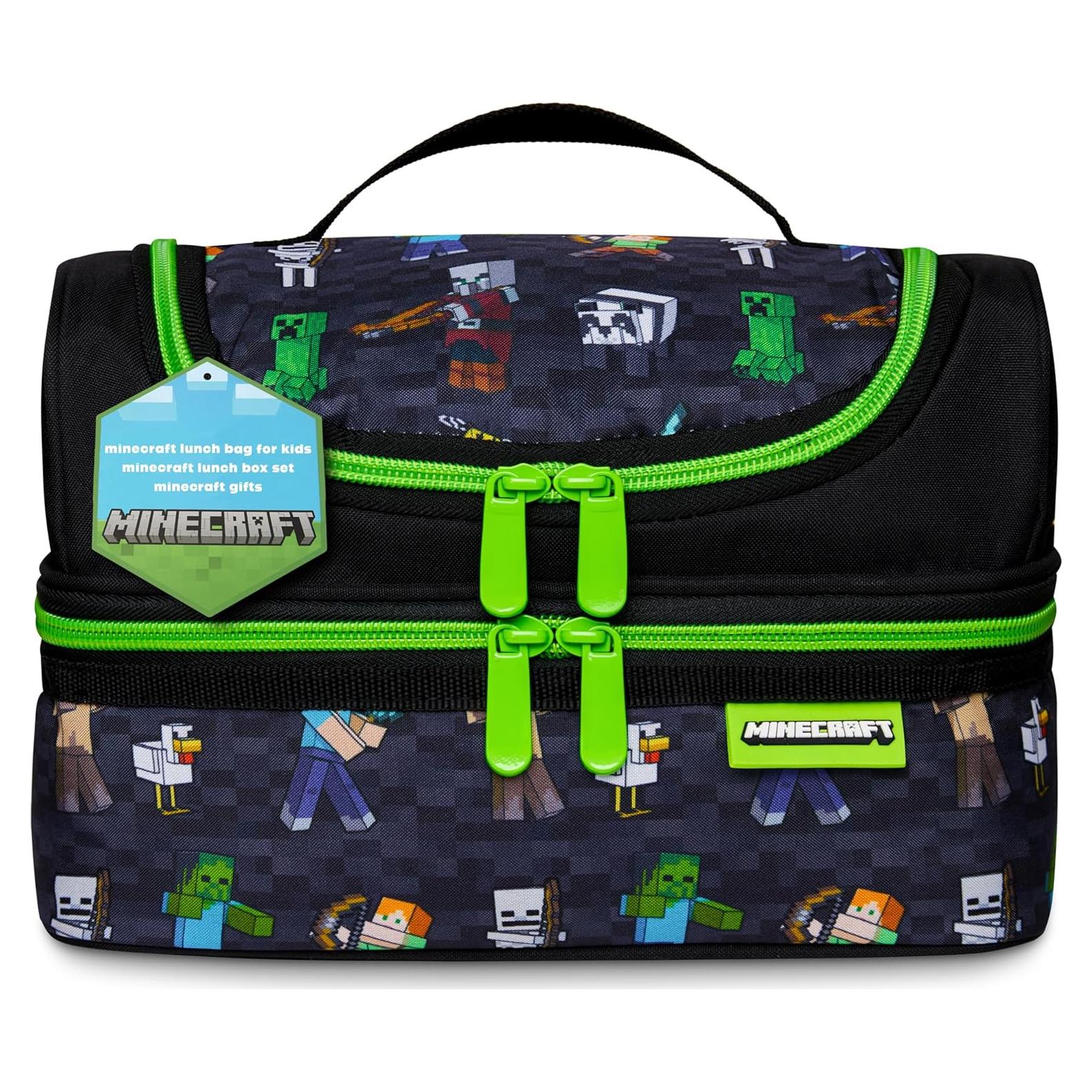 Bolsa de Almuerzo Aislada Minecraft para Niños - Creeper Negro