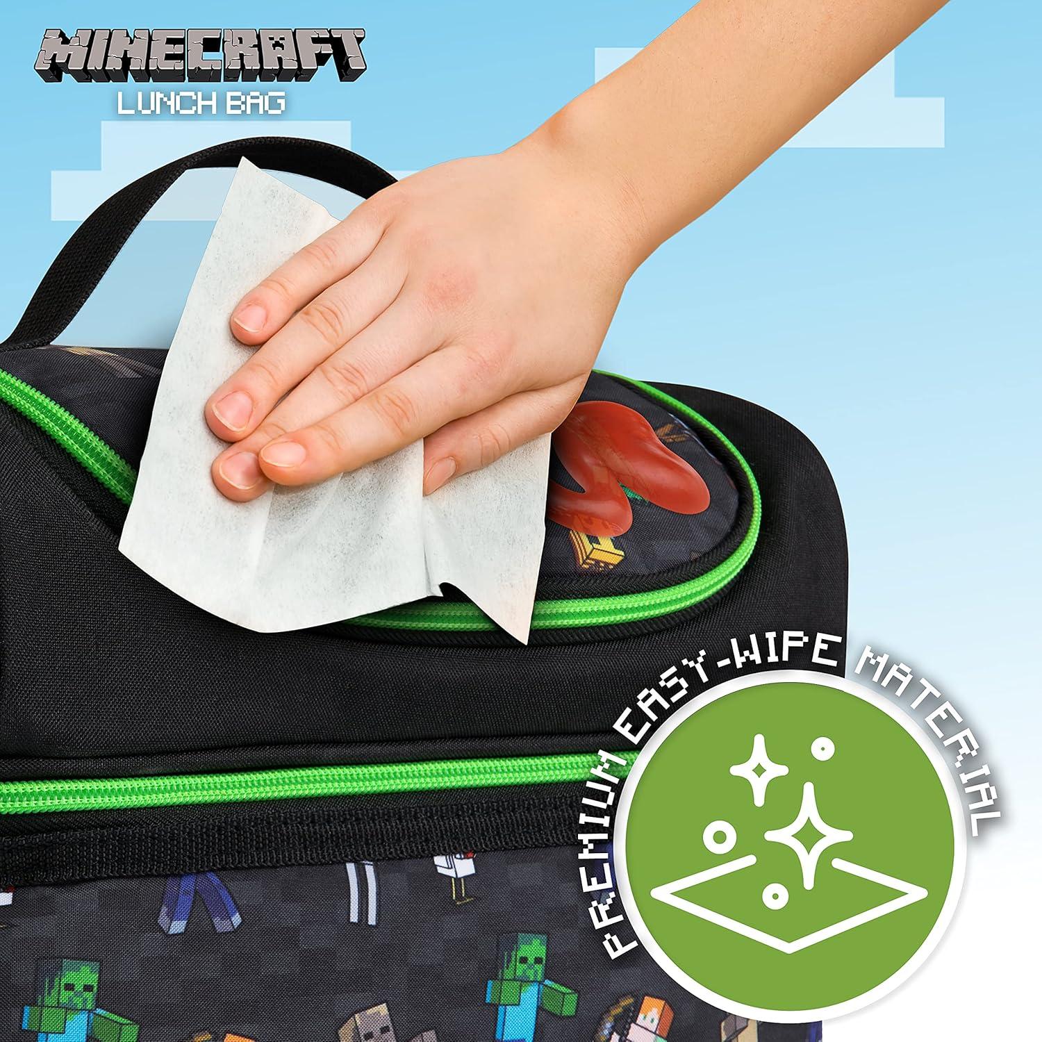 Bolsa de Almuerzo Aislada Minecraft para Niños - Creeper Negro