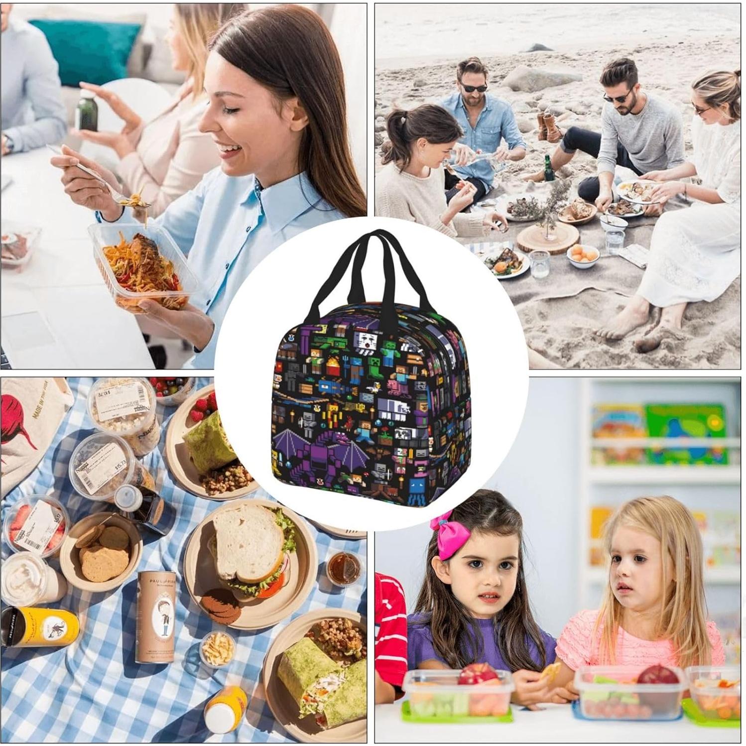 Bolsa de Almuerzo Aislada Umerwasv Negra 10L Impermeable