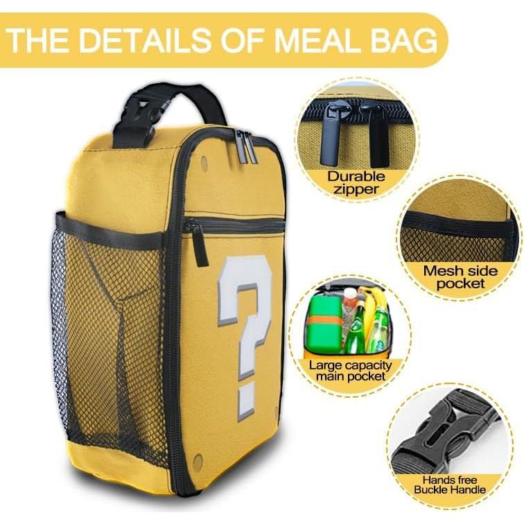 Bolsa de Almuerzo TIANXIADIYI Amarilla Dibujo Animado 20.3x10.2x25.4 cm