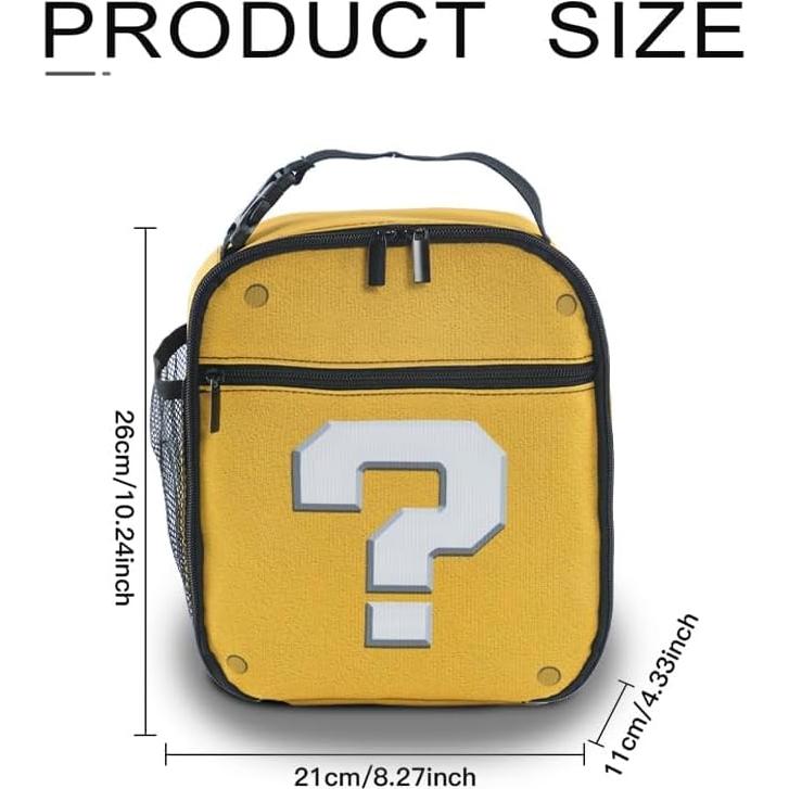 Bolsa de Almuerzo TIANXIADIYI Amarilla Dibujo Animado 20.3x10.2x25.4 cm