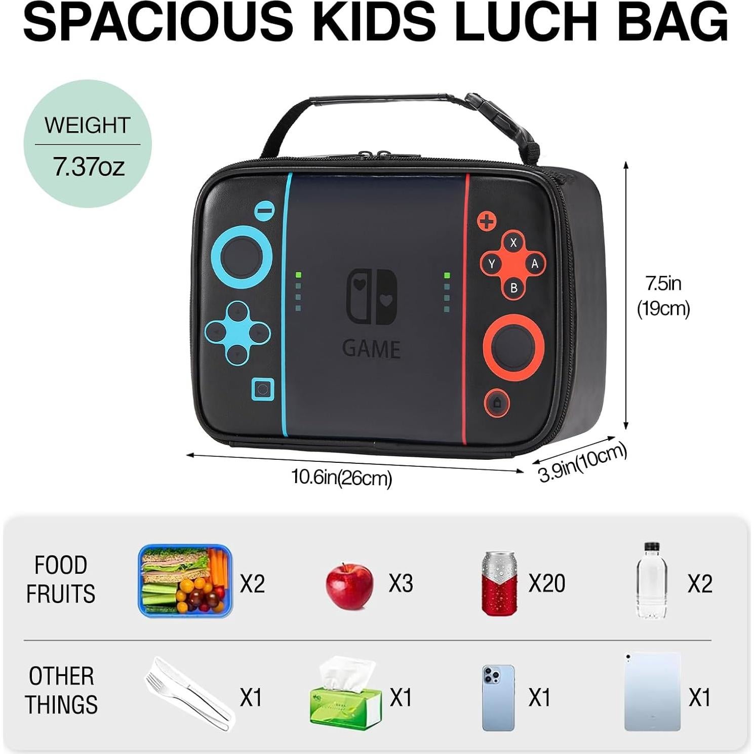 Lonchera Aislada Gamer Hairao - Bolsa de Almuerzo 3.4kg