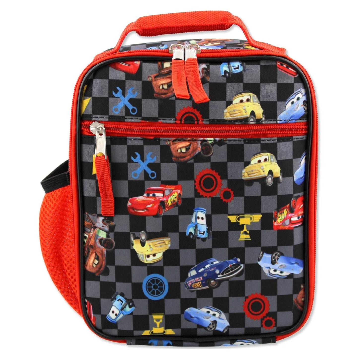 Mochila Almuerzo Disney Cars Rayo McQueen Negra/Roja 23x20x8cm