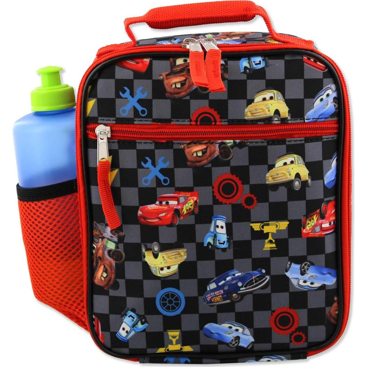 Mochila Almuerzo Disney Cars Rayo McQueen Negra/Roja 23x20x8cm