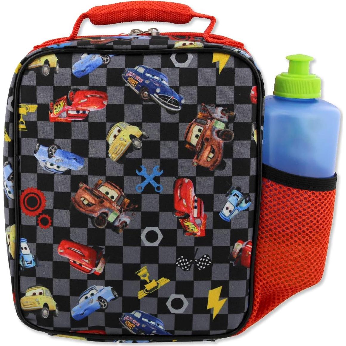 Mochila Almuerzo Disney Cars Rayo McQueen Negra/Roja 23x20x8cm